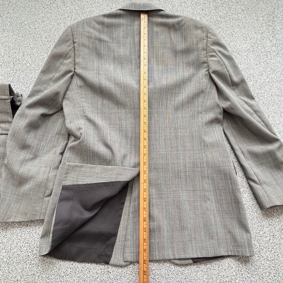 Turnbury Glen Check Plaid Suit 40L 36W 2 PC Business Gray Windsor Preppy Bloke - Picture 12 of 16